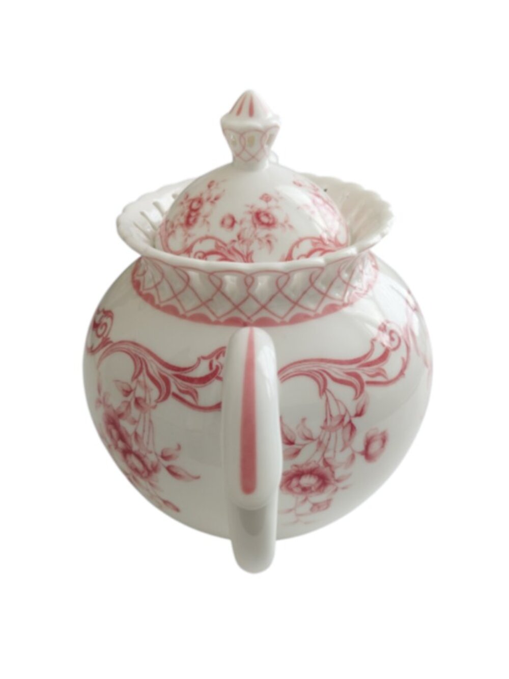 Gracie China Coastline Imports Pink Vine Floral Teapot Bone China Like New - Picture 5 of 14